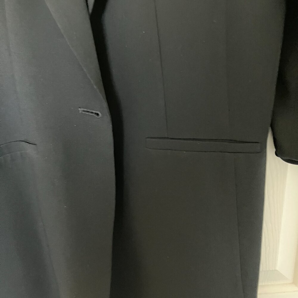 Cinq A Sept Khloe Blazer Womens 8 Black Ruched Sleeve One Button NWOT - Picture 8 of 11